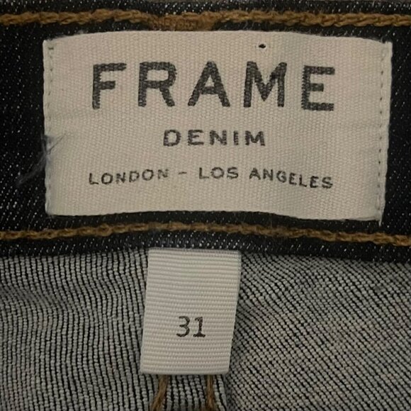 Frame Women High Rise Skinny Jeans Sz 31 Denim Raw Hem Stretch Casual Cotton USA - Picture 6 of 9